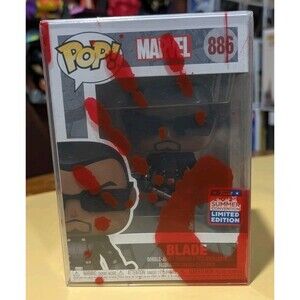 Funko Pop! Marvel: Blade #886 SDCC 2021 Exclusive With Custom Paint & Protector